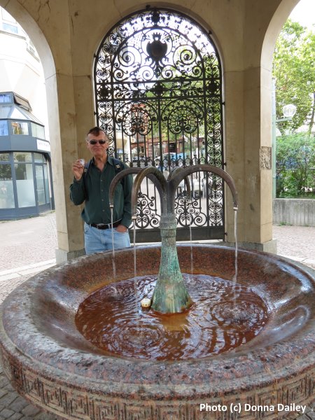 Drinking the spa healing waters in Wiesbaden, Germany