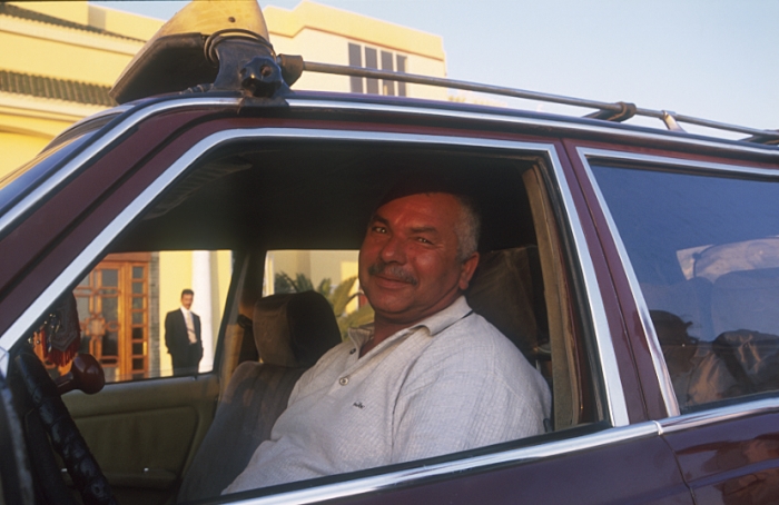 Mokkadem, a taxi driver in Tunis, Tunisia