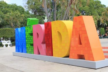 Sign saying Merida in Merida, Yucatan, Mexico