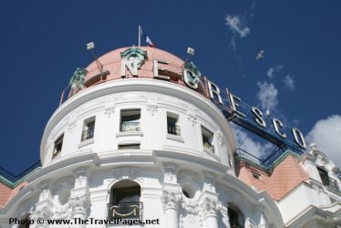 The Hotel Negresco in Nice on the Cote d'Azur in France