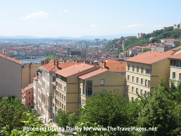 View over Lyon from the Croix-Rousse District in Lyon, France