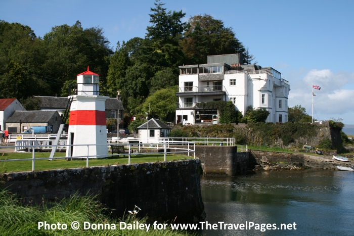 The Crinan Hotel at the entrance to the Crinan Canal on the west coast of Scotland