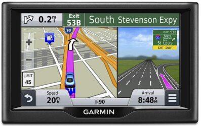 A sample satnav screen