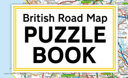 Detail from the Cover of the AA's British Road Map Puzzle Book.