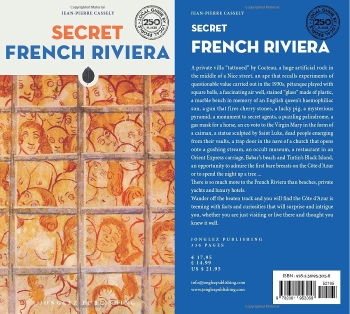 The front and back covers of the Secret French Riviera guidebook
