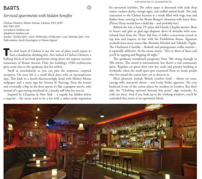 Secret London Unusual Bars and Restaurants: Barts