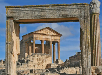 The Roman Archaeological Remains at Dougga in Tunisia