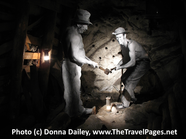 Cut-Outs of Miners at The Museum of the Mine in Saint-Etienne, France