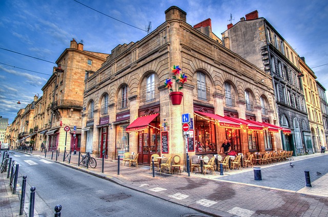 A cafe in Bordeaux in France