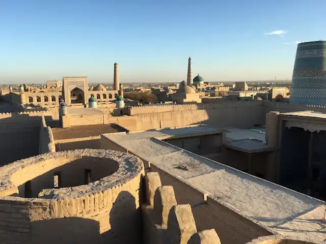 The Ichan Kala or Inner Town of Khiva in Uzbekistan