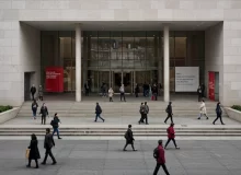 The entrance to the Museum of Modern Art (MoMA) in New York