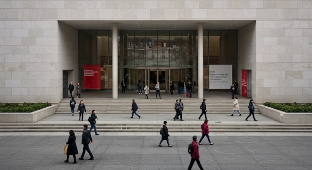 MoMA Entrance New York The entrance to the Museum of Modern Art (MoMA) in New York