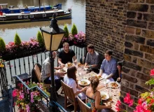 Riverside Drinking at the Dove Pub in Hammersmith in London