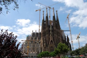 The Basilica of Sagrada Familia in Barcelona