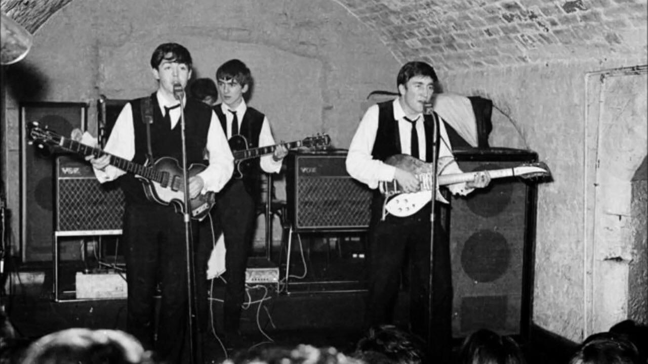 The Beatles performing at the Cavern